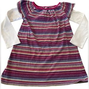 Tea Girls Size 5 Striped Long Sleeve Tee